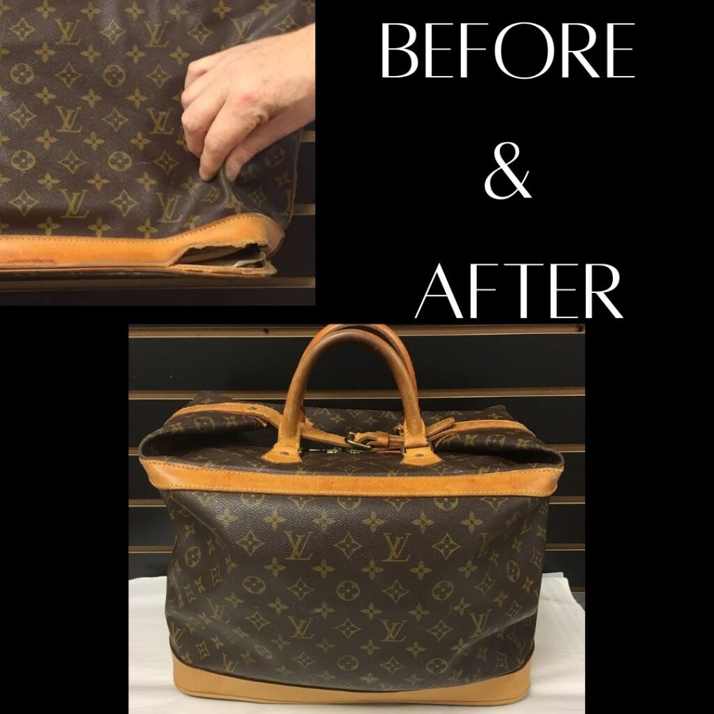 LOUIS VUITTON "Sirius 45" Repair Service Replacement Of All  Leather Trimmings